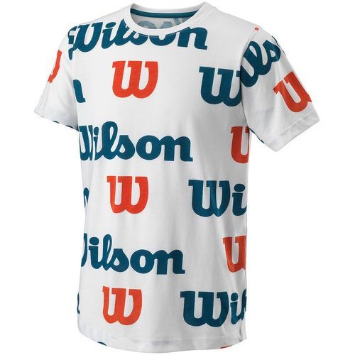 WILSON - All Over Logo Tech T-shirt Garçons