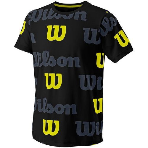 WILSON - All Over Logo Tech T-shirt Garçons