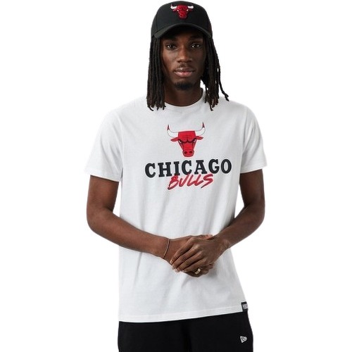 T-Shirt NBA Chicago Bulls Script blanc