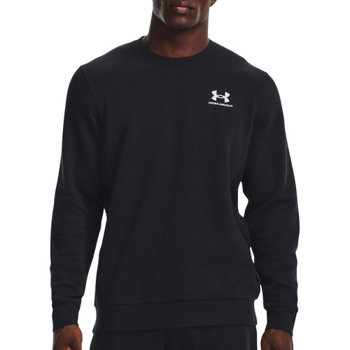 Homme UA Essential Fleece Crew Tops en Polaire, Noir, XXL