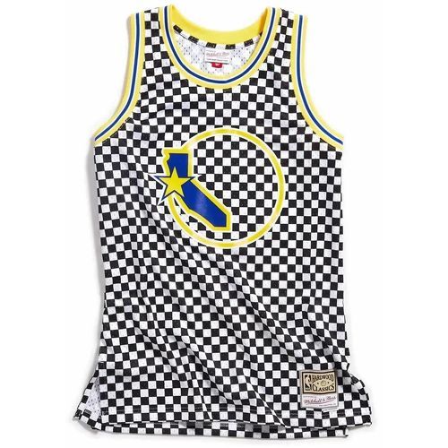 Mitchell & Ness - Maillot Golden State Warriors checked b&w