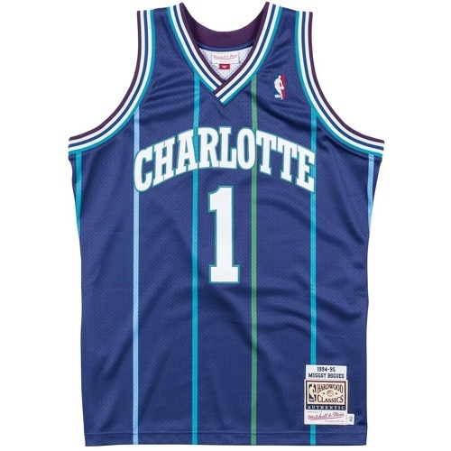 Mitchell & Ness - Maillot authentique Charlotte Hornets Muggsy Bogues 1994/95