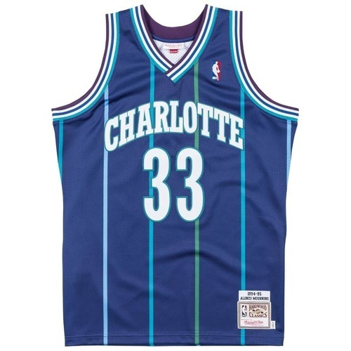 Mitchell & Ness - Maillot authentique Charlotte Hornets Alonzo Mourning 1995