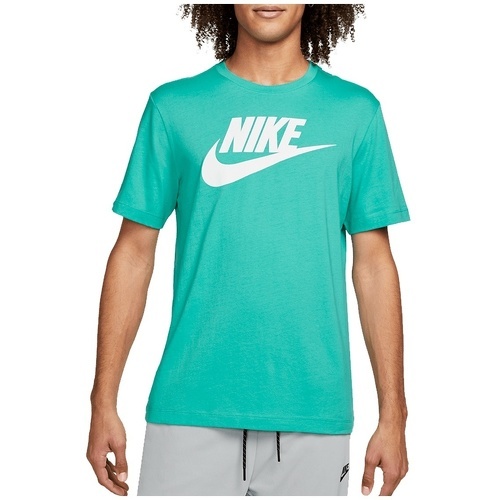 NIKE - T-shirt Sportswear "Just do It" Tee Icon Futura bleu/blanc