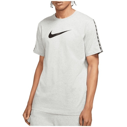 NIKE - T-shirt Sportswear Repeat gris clair/noir