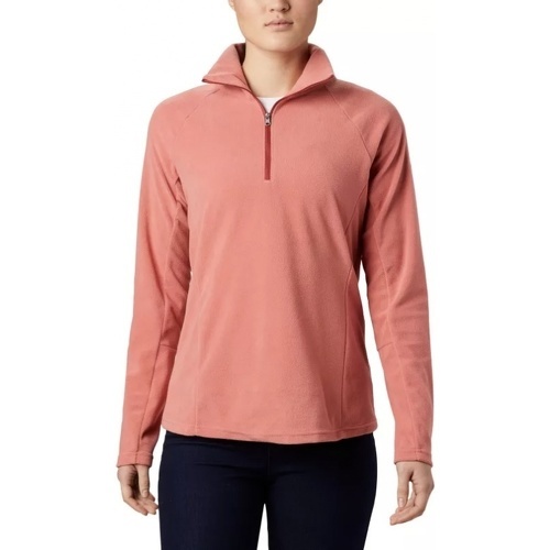 polaire femme W GLACIAL IV 1/2 ZIP - DARK CORAL