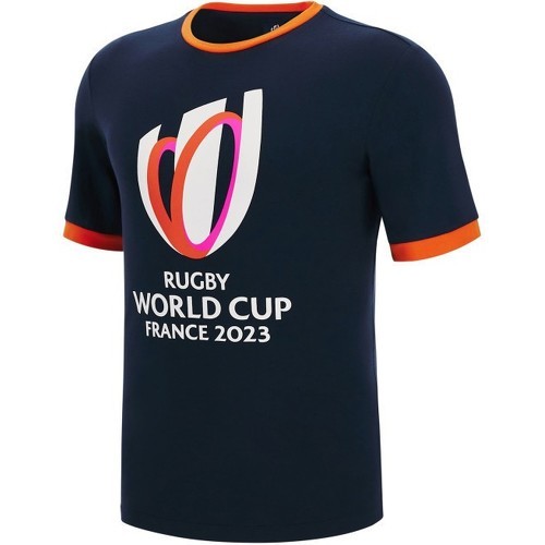 MACRON - T-shirt Coupe du Monde Rugby France 2023 Bleu Junior