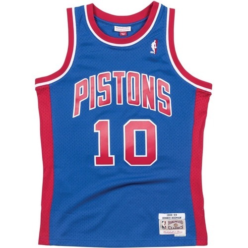 Mitchell & Ness - Maillot NBA Dennis Rodman Detroit Pistons 1988-89 Hardwood Classic Swingman Bleu