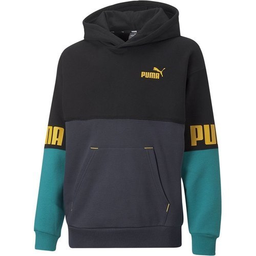 PUMA - FELPA CON CAPPUCCIO POWER BLOCK, (DA 7 A 16 ANS)