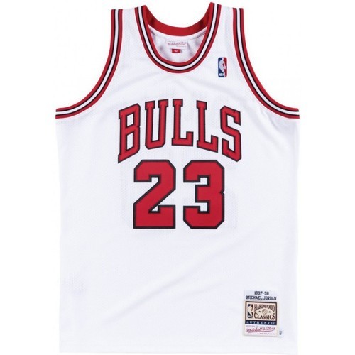 Mitchell & Ness - Maillot NBA Authentique Michael Jordan chicago Bulls 1997-98 Home Blanc
