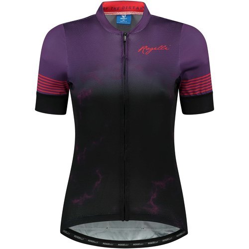 Rogelli - Maillot Manches Courtes Velo Marble - Femme - Violet/Rouge