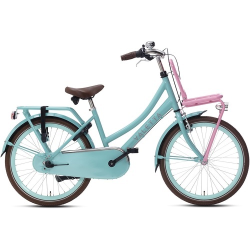 Valetta - Vélo Enfant Cargo N3 - Filles - 22 pouces - Turquoise / Rose