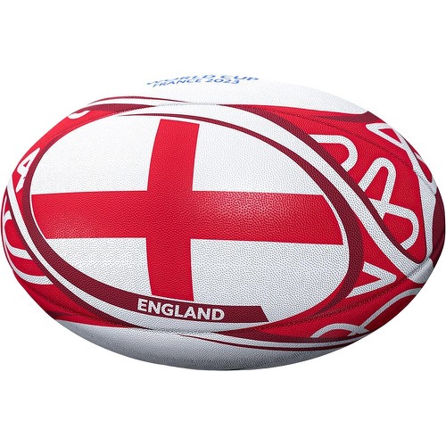 GILBERT - Ballon Coupe du Monde Rugby 2023 Angleterre T.5 Blanc/Rouge
