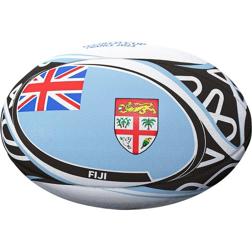 GILBERT - Ballon Coupe du Monde Rugby 2023 Fidji T.5 Blanc/Noir