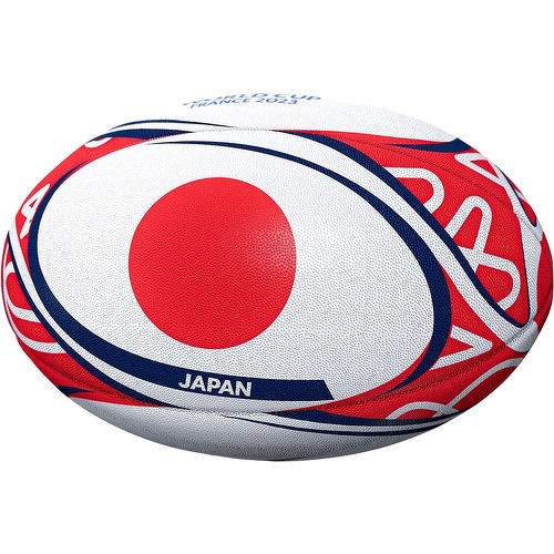GILBERT - Ballon Coupe du Monde Rugby 2023 Japon T.5 Blanc/Rouge