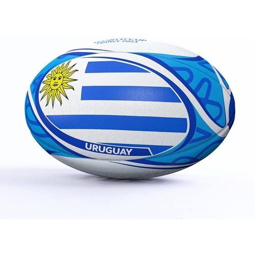 GILBERT - Ballon Coupe du Monde Rugby 2023 Uruguay T.5 Blanc/Bleu