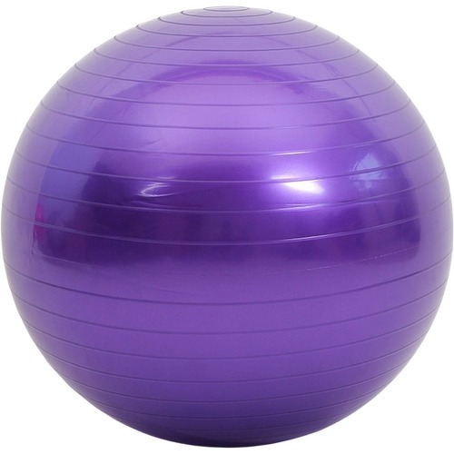 ISE - Ballon de gymnastique Anti-éclatement - Ballon d'exercice 45cm de Diamètre avec Pompe Violet SY-2003PP55-FR