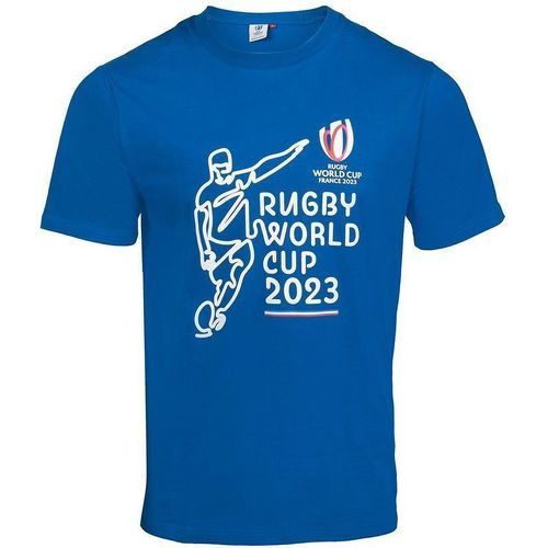 RWC 2023 - T-Shirt Rugby Officiel Coupe Du Monde De Rugby France 2023 Kicker Bleu Marine