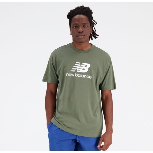 NEW BALANCE - Essentials Stacked Logo Cotton Short