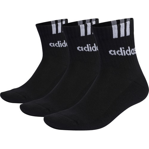 Chaussettes mi-mollet matelassées 3-Stripes Linear (lot de 3 paires)