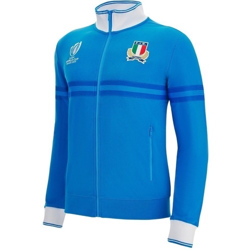 MACRON - Sweatshirt Zippé Coton Italie Rugby Merch Rwc Country 2023