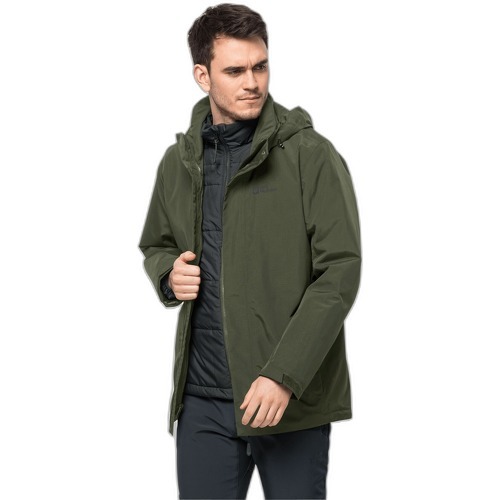 Jack wolfskin - Veste imperméable 3 en 1 Bergland