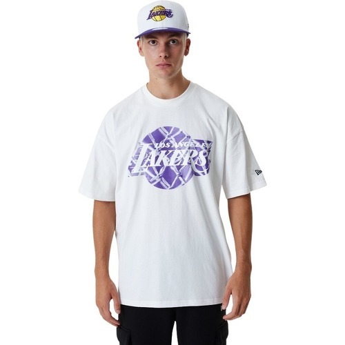 NEW ERA - T-shirt NBA Los Angeles Lakers Infill Logo Oversize Blanc