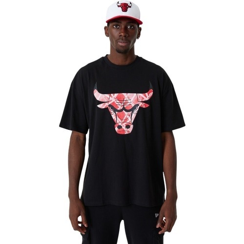 NEW ERA - T-shirt NBA Chicago Bulls Infill Logo Oversize Noir