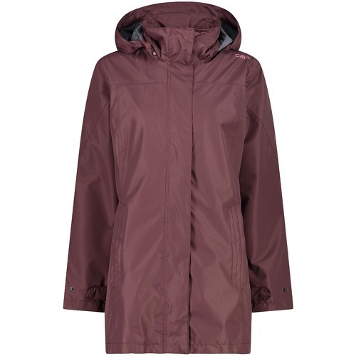 Cmp - Veste imperméable à capuche avec boutons-pression femme