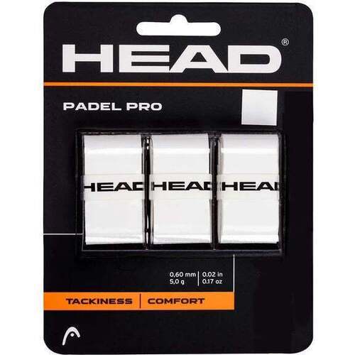 HEAD - Pack de 3 Surgrips Padel Pro White