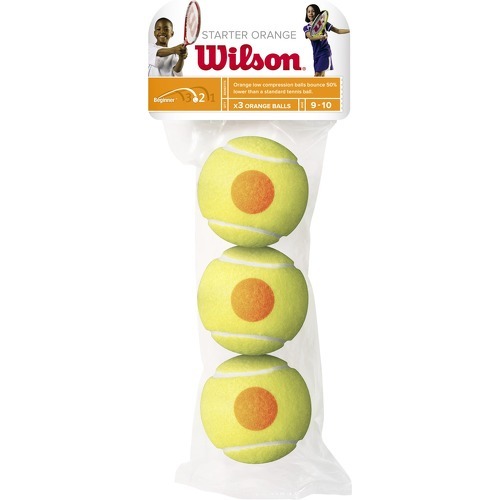 WILSON - Balle Starter Orange — Boîte de 3