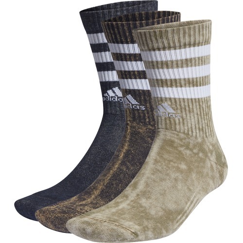 Chaussettes mi-mollet effet délavé 3-Stripes (3 paires)