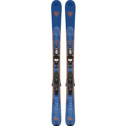 Pack De Ski Experience Pro + Fixations Kid4 Bleu Garçon