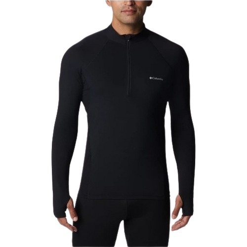 Sous-vêtement technique à demi-zip et manches longues Midweight Stretch Homme - Noir