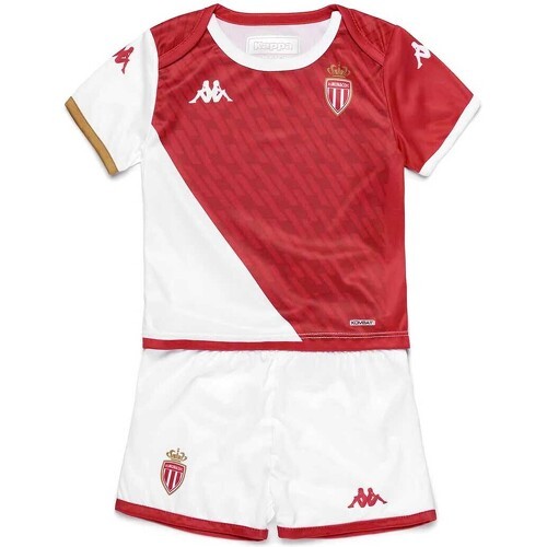 KAPPA - Ensemble Maillot et short Enfant Baby Kit Kombat Domicile As Monaco Officiel Football