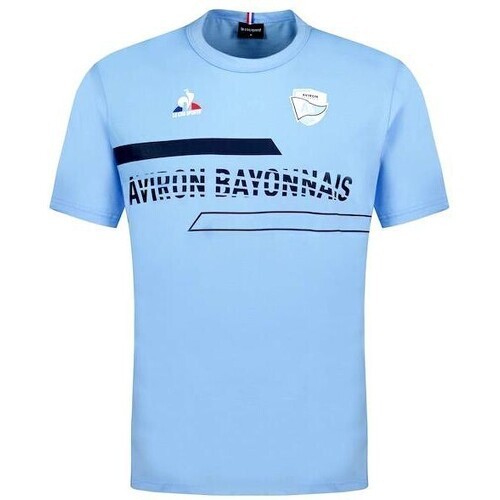LE COQ SPORTIF - T Shirt Ciel Aviron Bayonnais