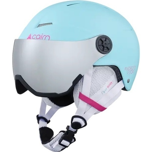 Casque de ski Junior ANDROID VISOR- Turquoise / Neon Pink