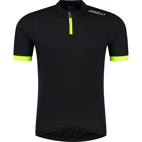 Rogelli - Maillot Manches Courtes Velo Core Kids - Enfant - Noir/Fluor