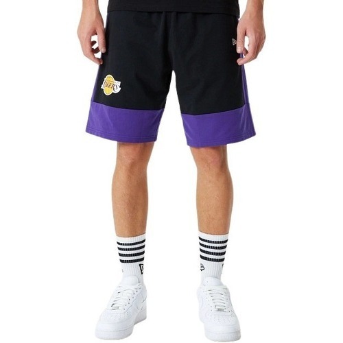 NEW ERA - Short Oversize Officiel LA LAkers NBA Colour Block Noir/Violet Homme