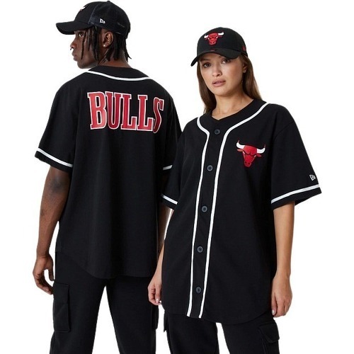 NEW ERA - Maillot de Baseball NBA Chicago Bulls Jersey Noir