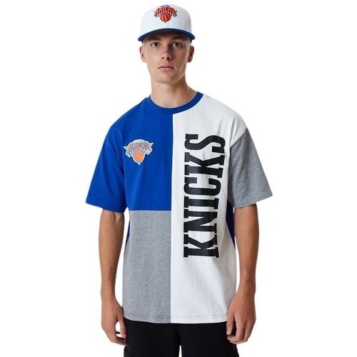 NEW ERA - T-Shirt NBA New York Knicks Cut and Sew Oversize Bleu