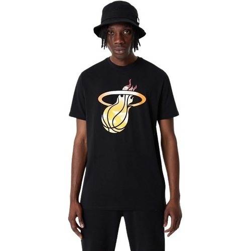 NEW ERA - T-shirt NBA Miami Heat Sky Print Noir pour Homme