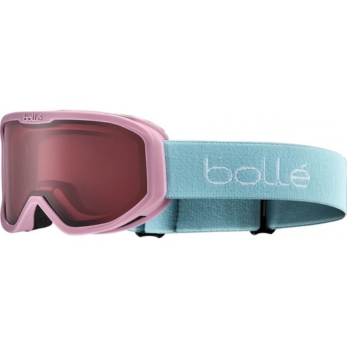 BOLLE - Masque de ski INUK - couleur PINK & BLUE MATTE / ecran VERMILLON CAT 2