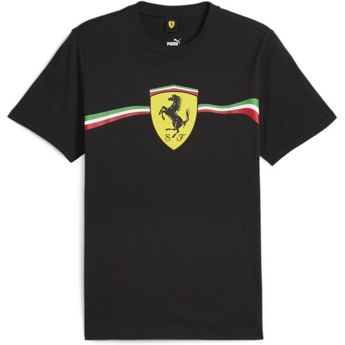 PUMA - T-shirt traditionnel avec grand écusson Scuderia Ferrari Motorsport