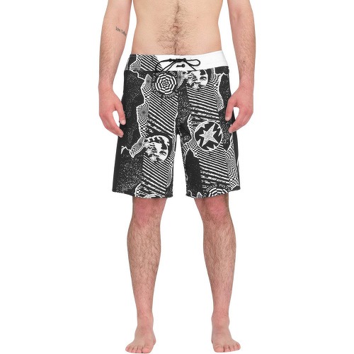 VOLCOM - Boardshort Lido Iconic Mod 19" - BLACK WHITE