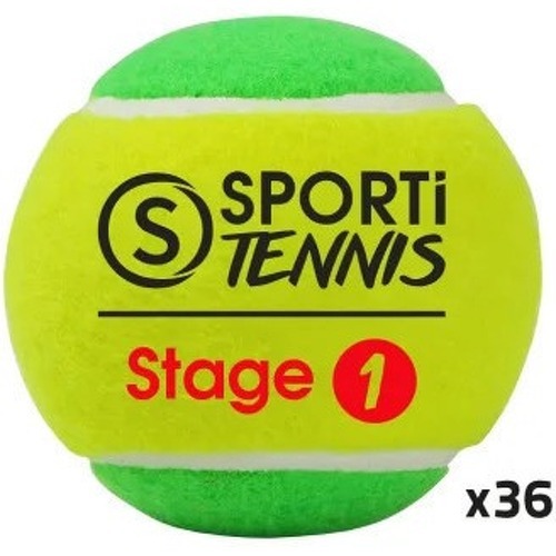 Sporti - Sachet de 36 balles de tennis Stage 1