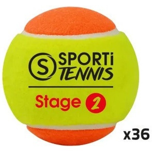 Sporti - Sachet de 36 balles de tennis Stage 2