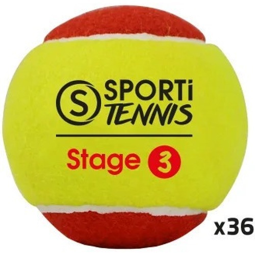 Sporti - Sachet de 36 balles de tennis Stage 3