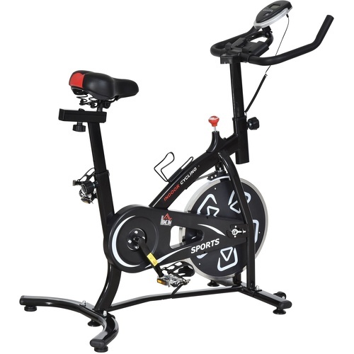 HOMCOM - Vélo d'appartement cardio vélo biking écran multifonction selle et guidon réglable noir