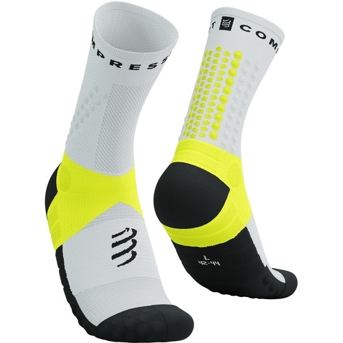 COMPRESSPORT - Chaussettes Ultra Trail Sock noir et jaune fluo